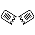 Tear sacket open icon